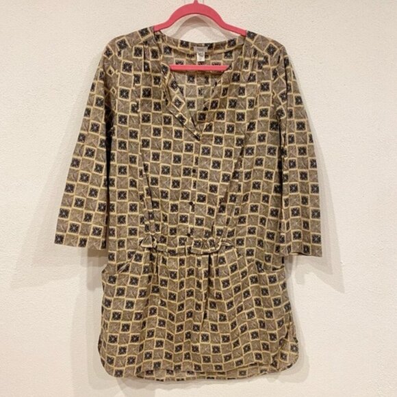 Anthropologie Hoss Intropia Geometric Tunic Dress Size 10 EUC - Picture 1 of 4